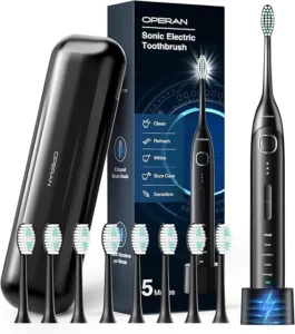 black electric toothbrush