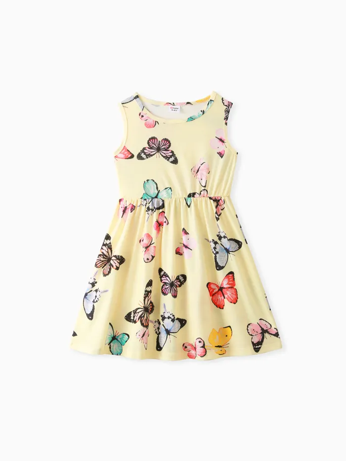 Butterfly Print Sleeveless Dress