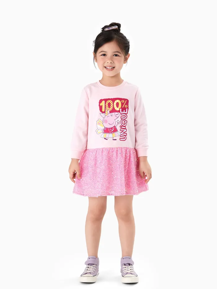 Peppa Pig Butterfly Sequin Dresses For Kids